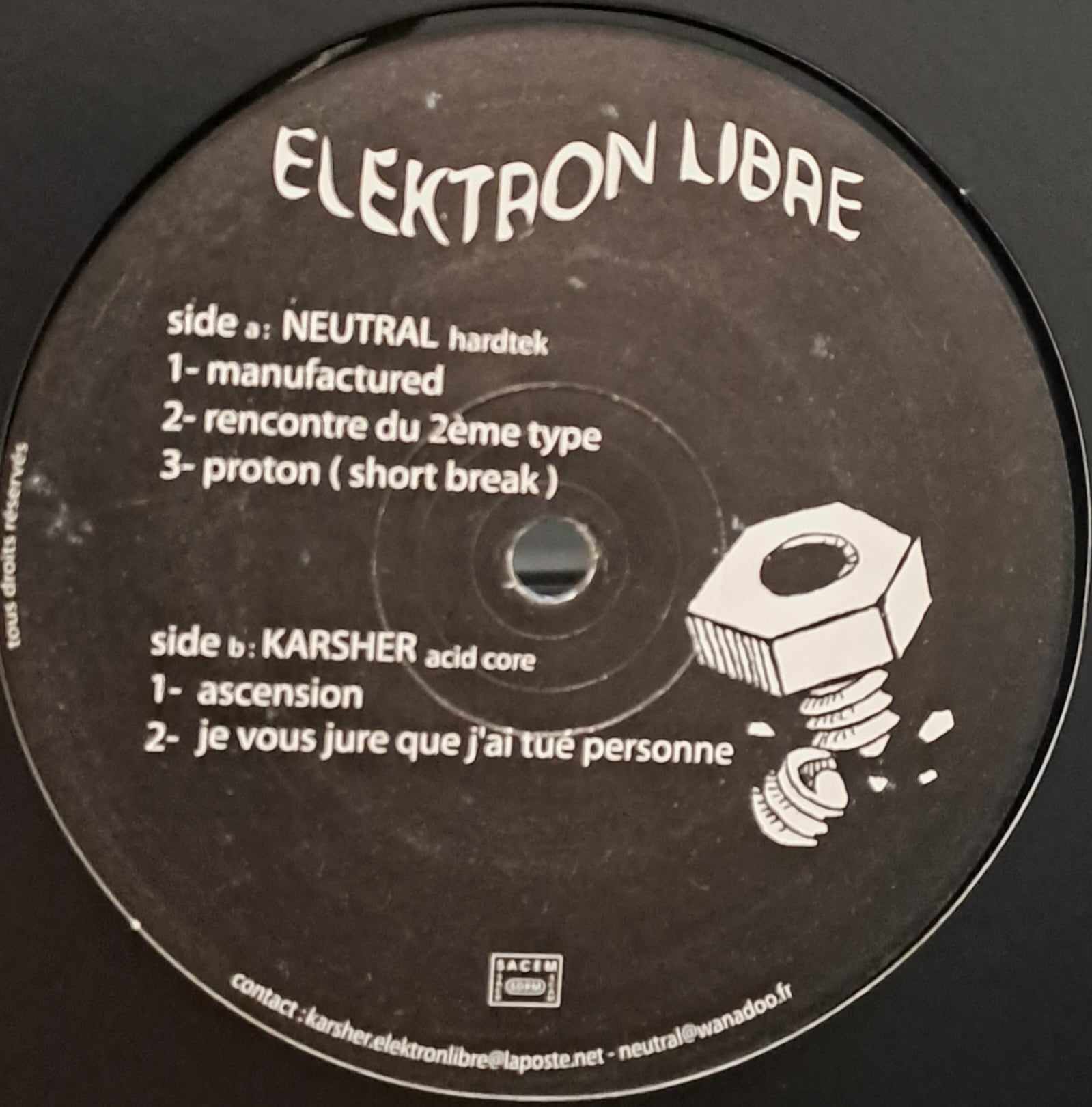 Elektron Libre 001 - vinyle freetekno